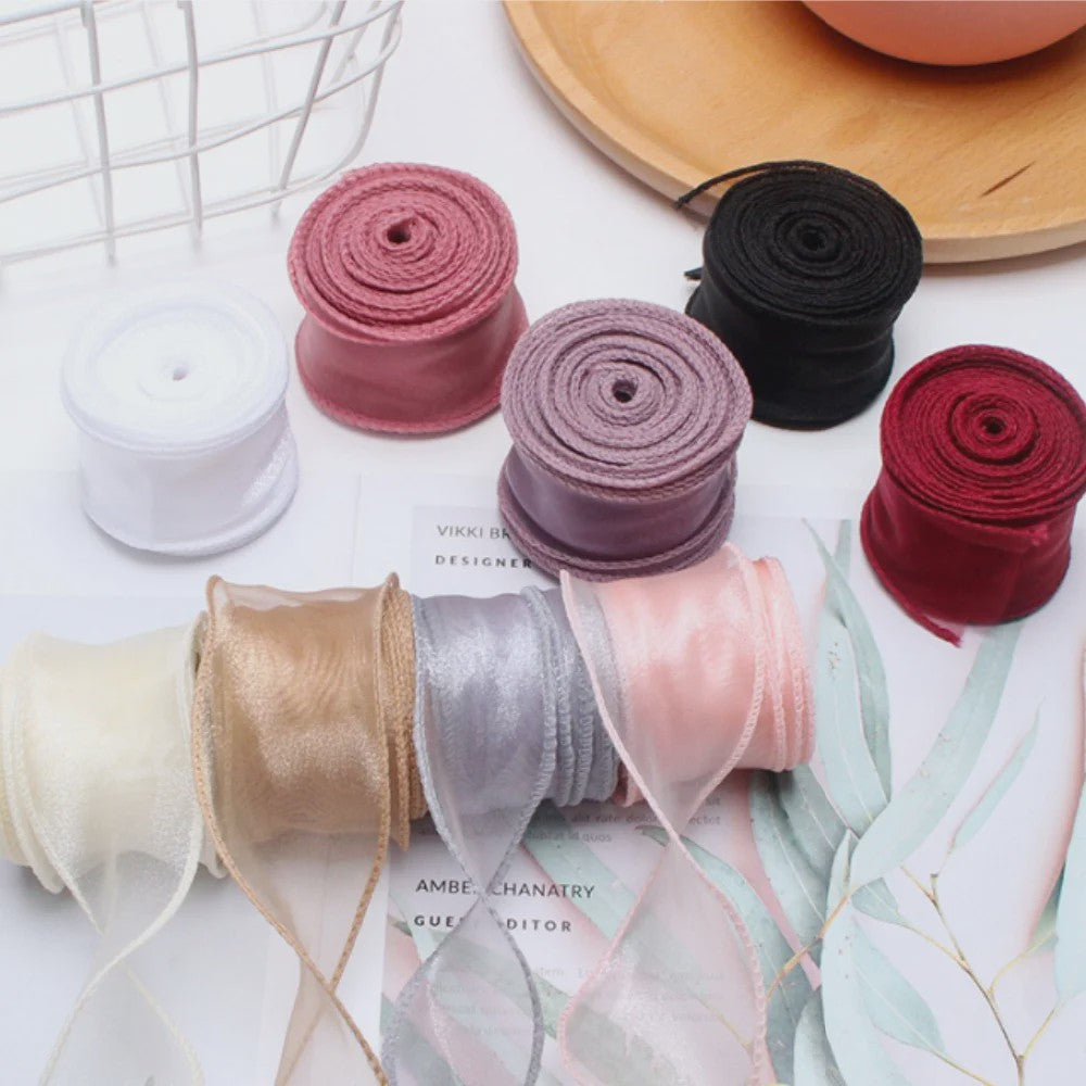 Luxe Chiffon & Organza Lint - Perfect voor Knutselen, Cadeauverpakking & Bruiloftsdecoratie