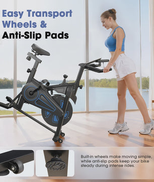 Formill QK116C Hometrainer met 12kg Vliegwiel, Magnetische Weerstand & LCD Display