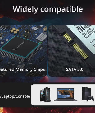 SomnAmbulist 2.5" SATA III SSD - 128GB, 256GB, 512GB - Snellere PC & Laptop Prestaties