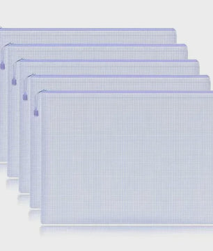 Set van 5 Waterdichte Mesh Rits Documententassen A4/A5/A6 - Opbergmappen voor Kantoor & School