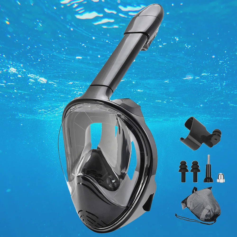 Full Face Snorkelmasker met Afneembare Camera Mount - Anti-condens & Anti-lek