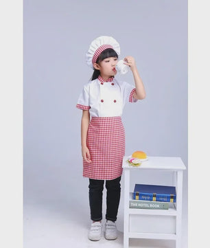 Kinder Koksuniform met Hoed - Keuken Koksbuis & Schort voor Feestjes en Cosplay
