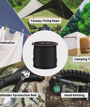 Sterk 650lb Paracord Touw (100m) - 9 Kernen, Militair Tactisch, Outdoor & Survival