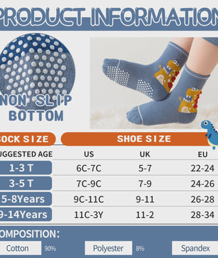 12 Paar Babysokken Jongens met Antislip - Katoen, Zacht & Veilig