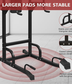 Krachtstation Power Tower: Pull-up Bar, Dip Station & Fitness Toren voor Thuistraining