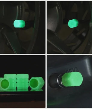 8x Lichtgevende Ventieldopjes voor Auto, Motor & Fiets - Nachtelijk Glow Effect