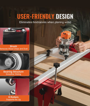 64-inch Router Sled: Draagbare en Verstelbare Houtvlakker voor Doe-het-zelf Projecten