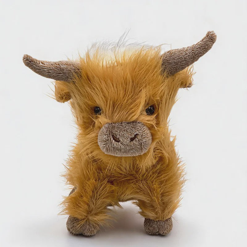 Schattige Highland Cattle Pluche Knuffel - Zacht & Fluffy Dier - Verkrijgbaar in 30/50cm - Zit of Lig Positie