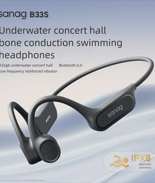 Sanag B33S Bone Conduction Oordopjes - IPX8 Waterdicht & 32GB MP3 Speler