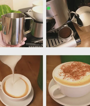 Set van 3 RVS Melkopschuimkannen (350/600/900ml) met Maatverdeling - Barista Kwaliteit
