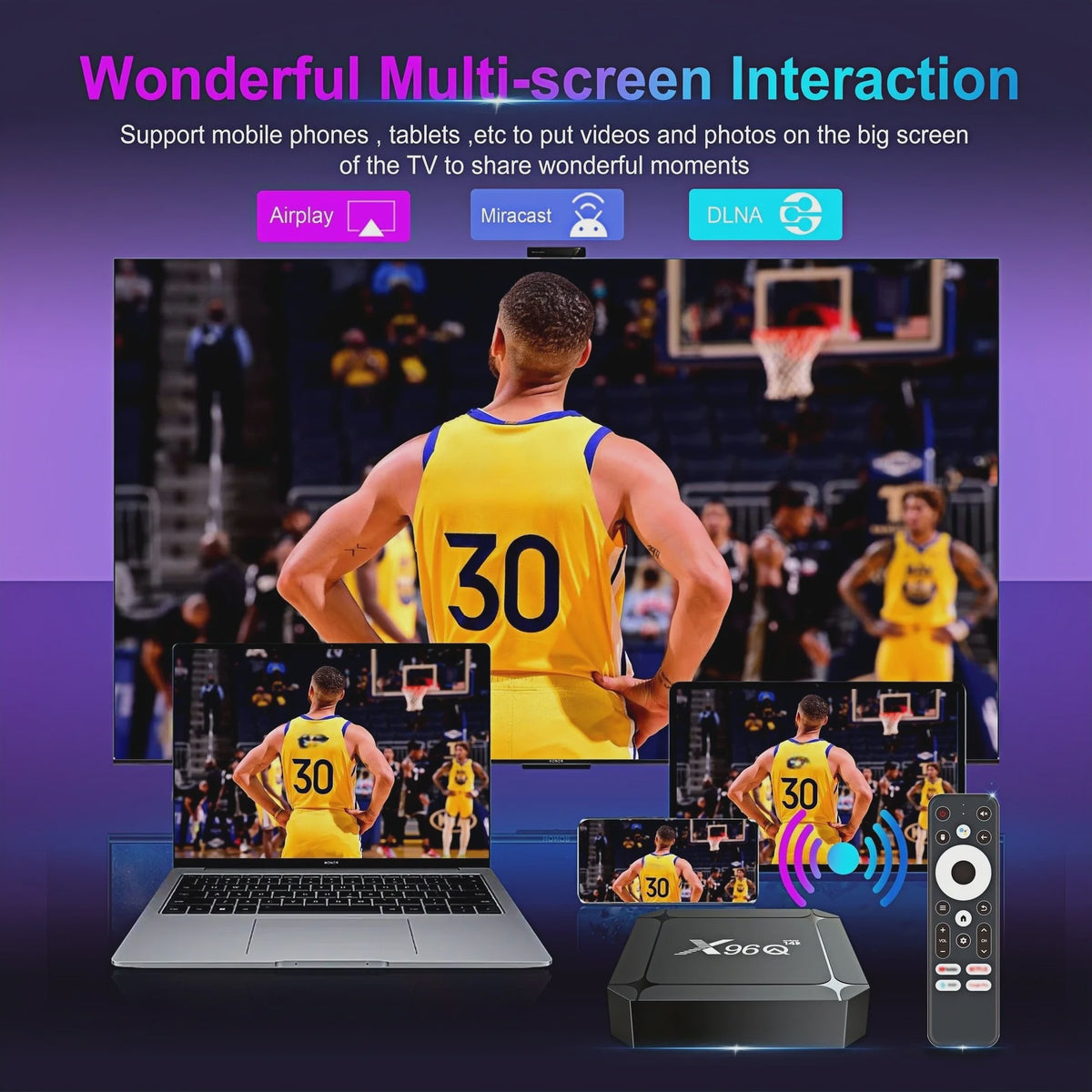 X96Q Android 14 TV Box: 4K Ultra HD Media Player met WiFi 6 & 2GB/16GB
