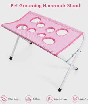 Opvouwbare Honden & Katten Grooming Hammock Stand - Sneldrogend Mesh voor Baden & Nagels Knippen