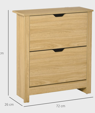 Homcom Schoenmeubel met 2 Klepkasten - Entree & Hal