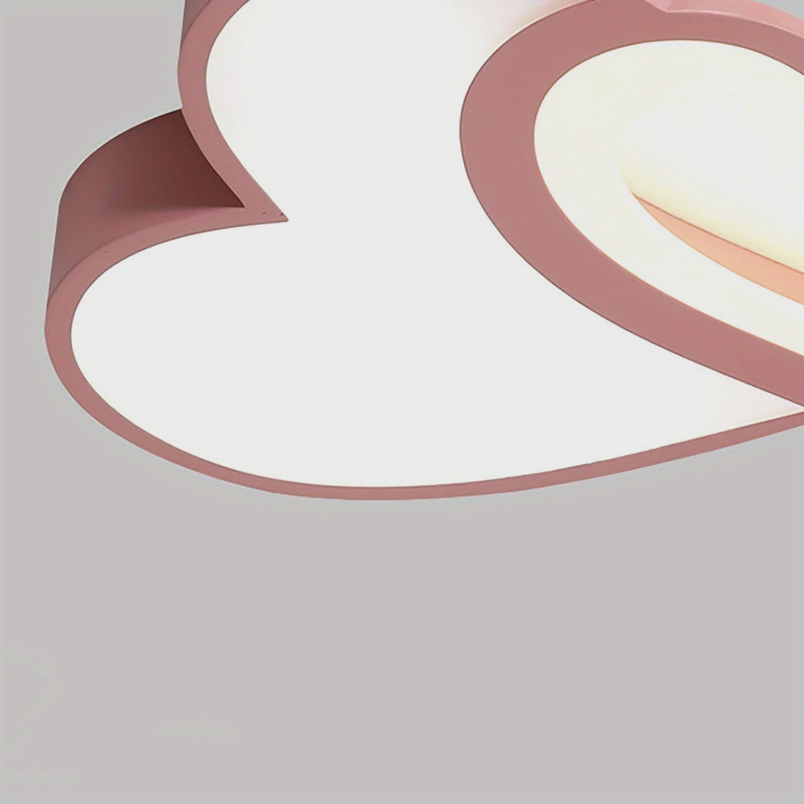 Roze Hart Plafondlamp LED - Dimbare Kinderkamerlamp met Afstandsbediening
