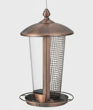 2-in-1 Vogelvoederhuisje Hangend - Brons - 16 x 28 cm