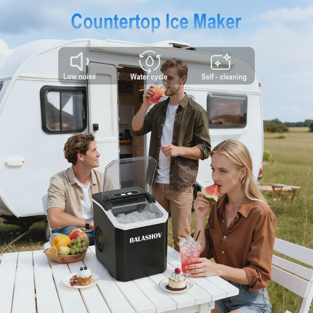 Compacte IJsmachine voor Thuis - Snel 9 IJsblokjes in 6 Minuten
