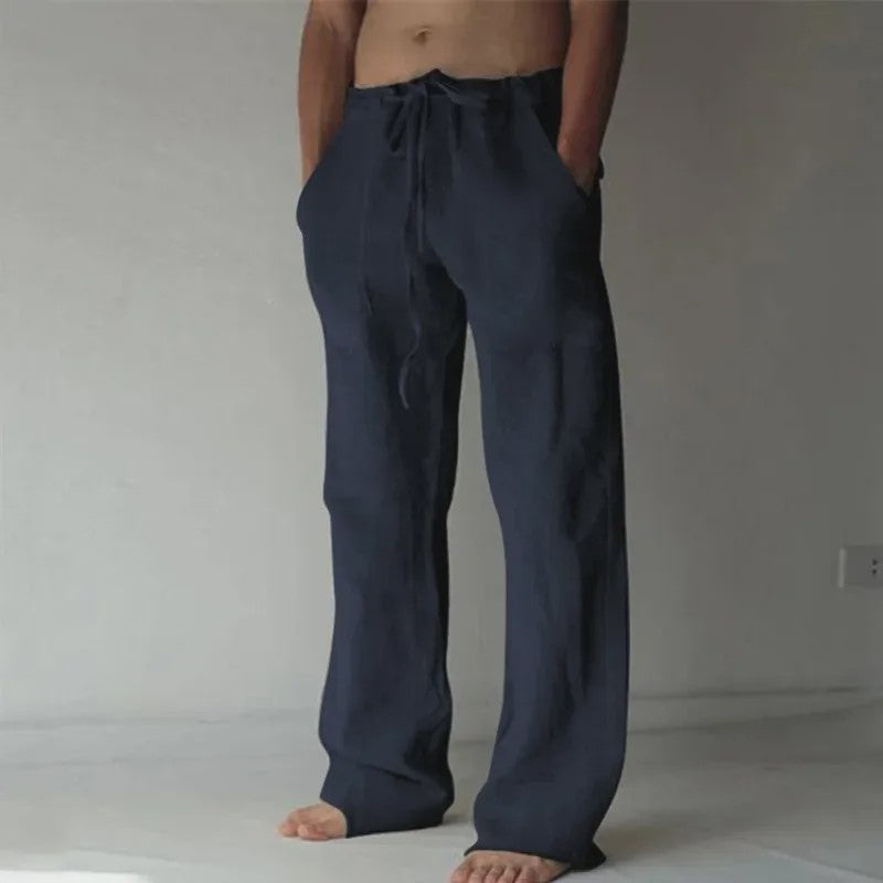 Linnen Heren Broek - Ademend & Comfortabel Zomerbroek met Elastische Taille