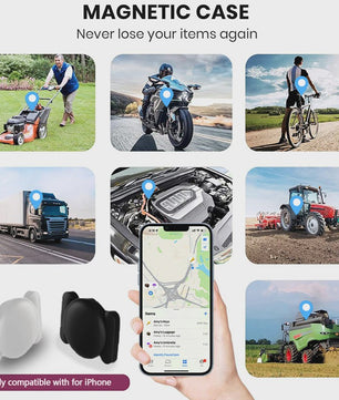 4x Apple Find My Smart Tracker Tags met Magneet & Siliconen Hoes - Anti-verlies Tracker
