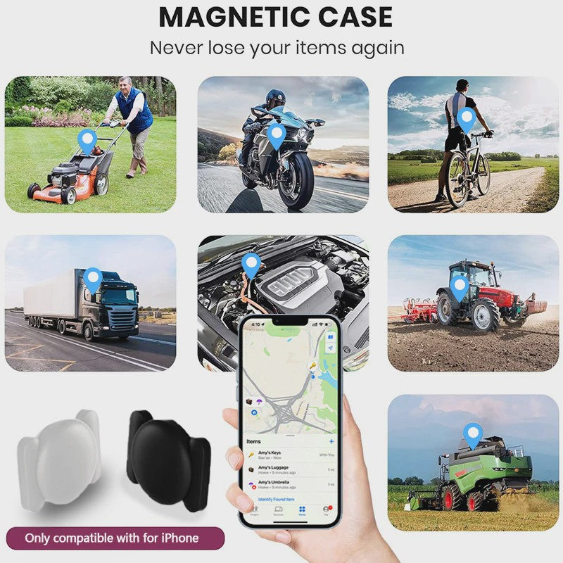 4x Apple Find My Smart Tracker Tags met Magneet & Siliconen Hoes - Anti-verlies Tracker
