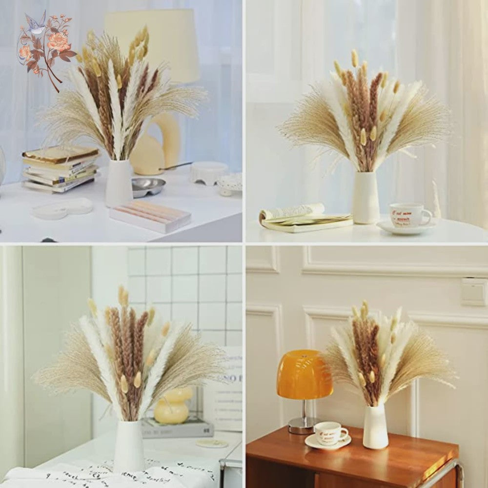 Natuurlijk Pampas Gras Boeket - Gedroogde Bloemen voor Boho Woondecoratie & Bruiloft