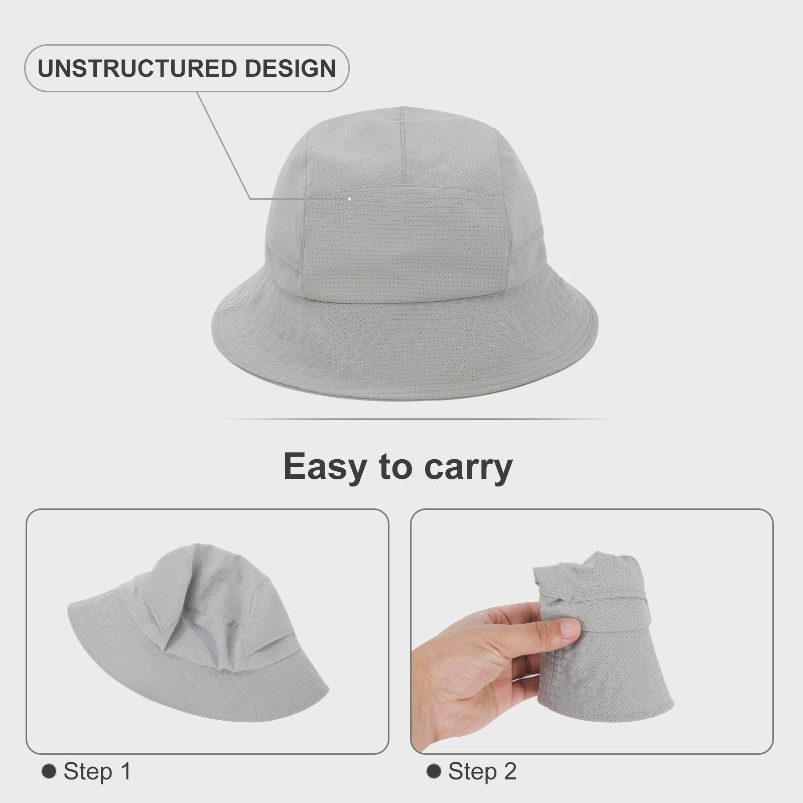 Unisex Bucket Hat - Opvouwbare Zonnehoed voor Alle Seizoenen