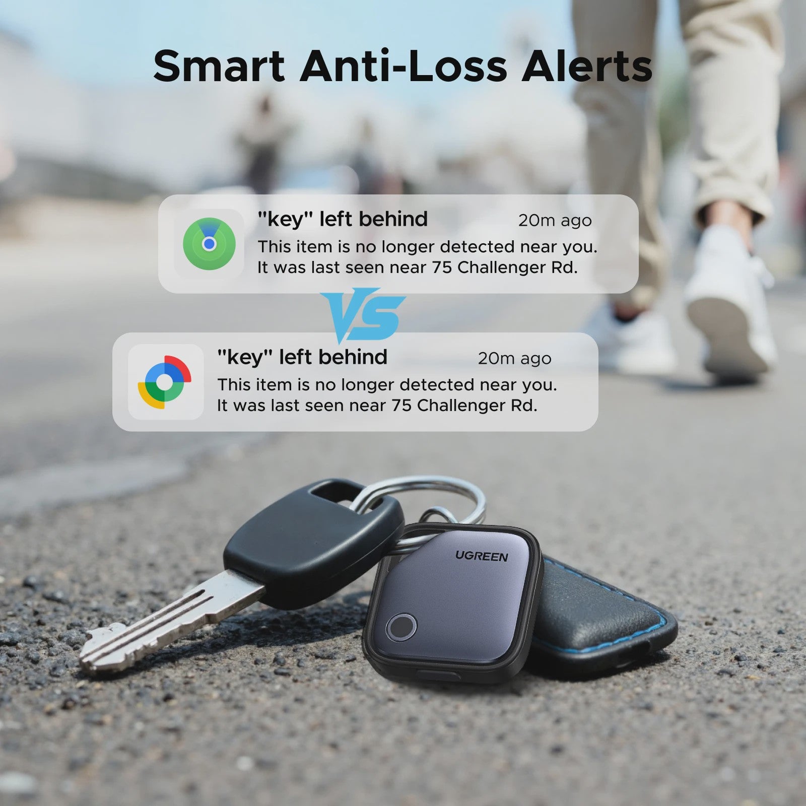 UGREEN Smart Finder Tracker Card: Vind Alles met iOS & Android