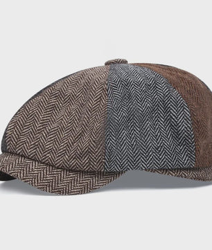Unisex Retro Pet met Platte Klep - Peaky Blinders Stijl Herfst/Lente