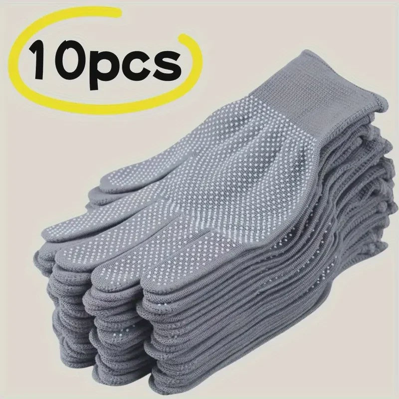 10 Paar Ademende Nylon Werkhandschoenen - Antislip & Comfortabel voor Diverse Klussen