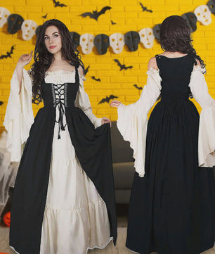 Middeleeuwse Jurk Dames - Vintage Ierse Kostuum voor Cosplay, Feest & Dans