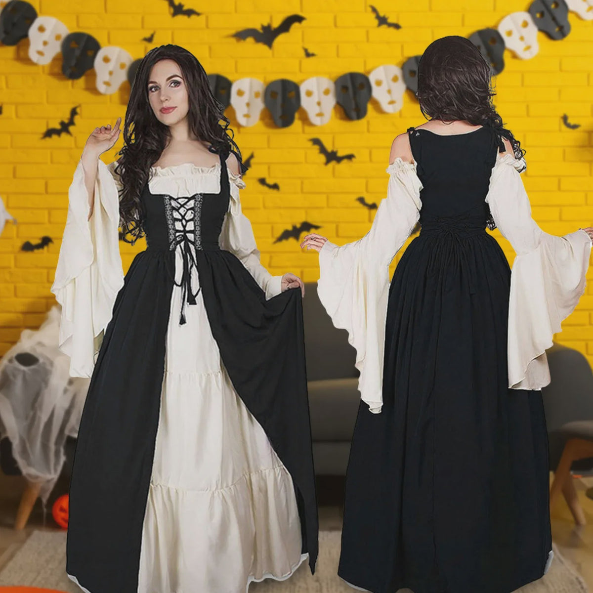 Middeleeuwse Jurk Dames - Vintage Ierse Kostuum voor Cosplay, Feest & Dans