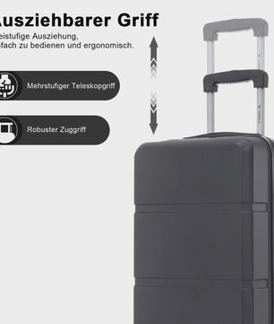 YONSLY Hardcase Koffer 16/20/24/28 Inch - Lichtgewicht 4-Wiel Trolley met Cijferslot