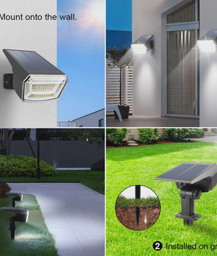 59 LED Solar Spotlight - Waterdichte Tuinlamp met Grondpin & Automatische Verlichting