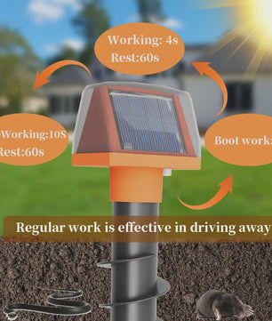 Solar Mollenverjager & Slangenverjager - Geluidsgolf & IP66 Waterdicht