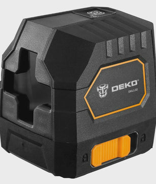 DEKO DKLL02G/R Zelfnivellerende Kruislijnlaser met Rode Laser en Verstelbare Klem