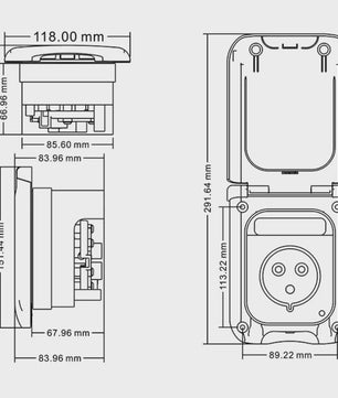 Waterdichte Externe Aansluiting 220V-240V 16A voor Camper en Caravan