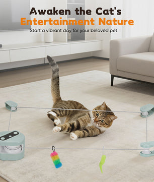 Automatic Interactive Cat Toy Smart Indoor Chase Toy with Remote Control, Bird Sounds & 3-Speed Motion for Hunting Chasing Toys