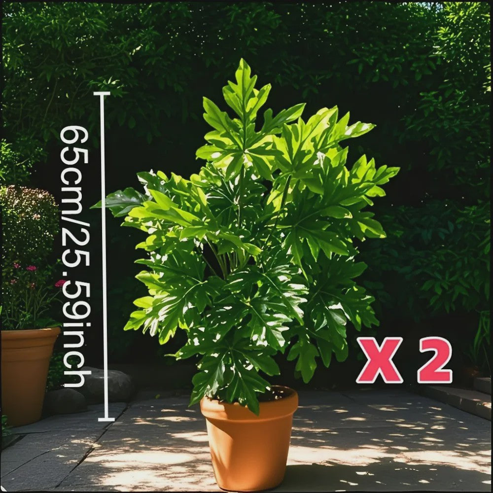 Kunstplant Papayablad - 65cm Kunstmatige Jungle Palmboom voor Huis, Tuin & Feestdecoratie