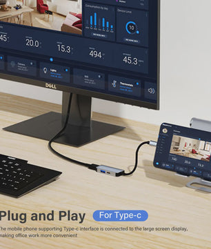 USB-C Hub met HDMI, 100W PD Opladen & USB 3.0 Poort - Universele Adapter