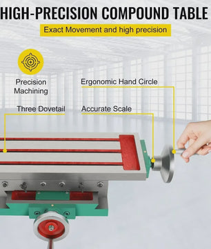 VEVOR Werktafel Vise 2-assige Freesmachine Tafel met Precisie Schalen