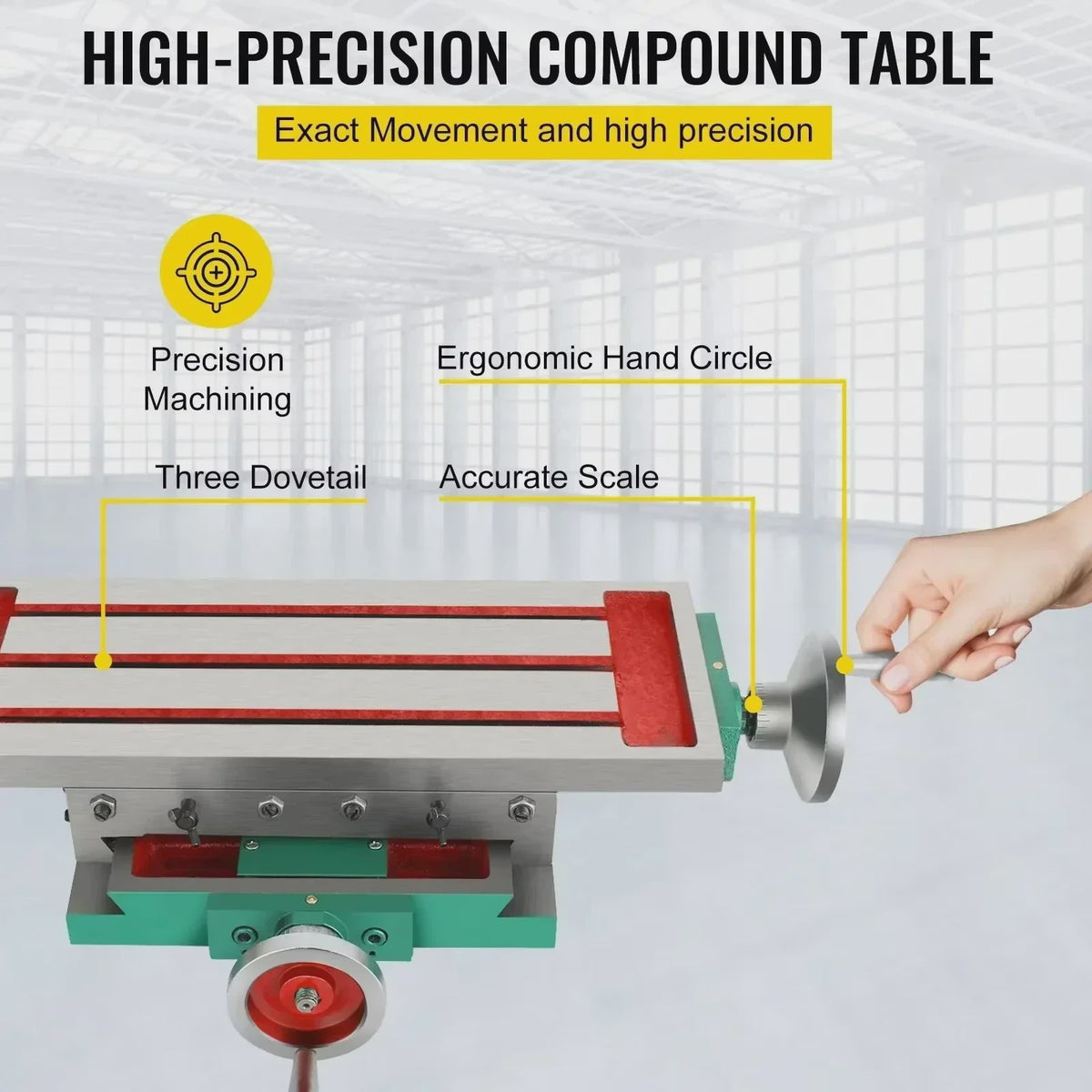 VEVOR Werktafel Vise 2-assige Freesmachine Tafel met Precisie Schalen