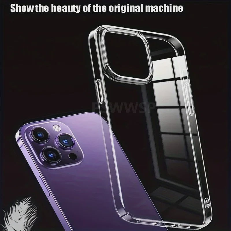 Luxe Transparante Schokbestendige Hardcase Hoes voor iPhone 11 t/m 18 Pro Max