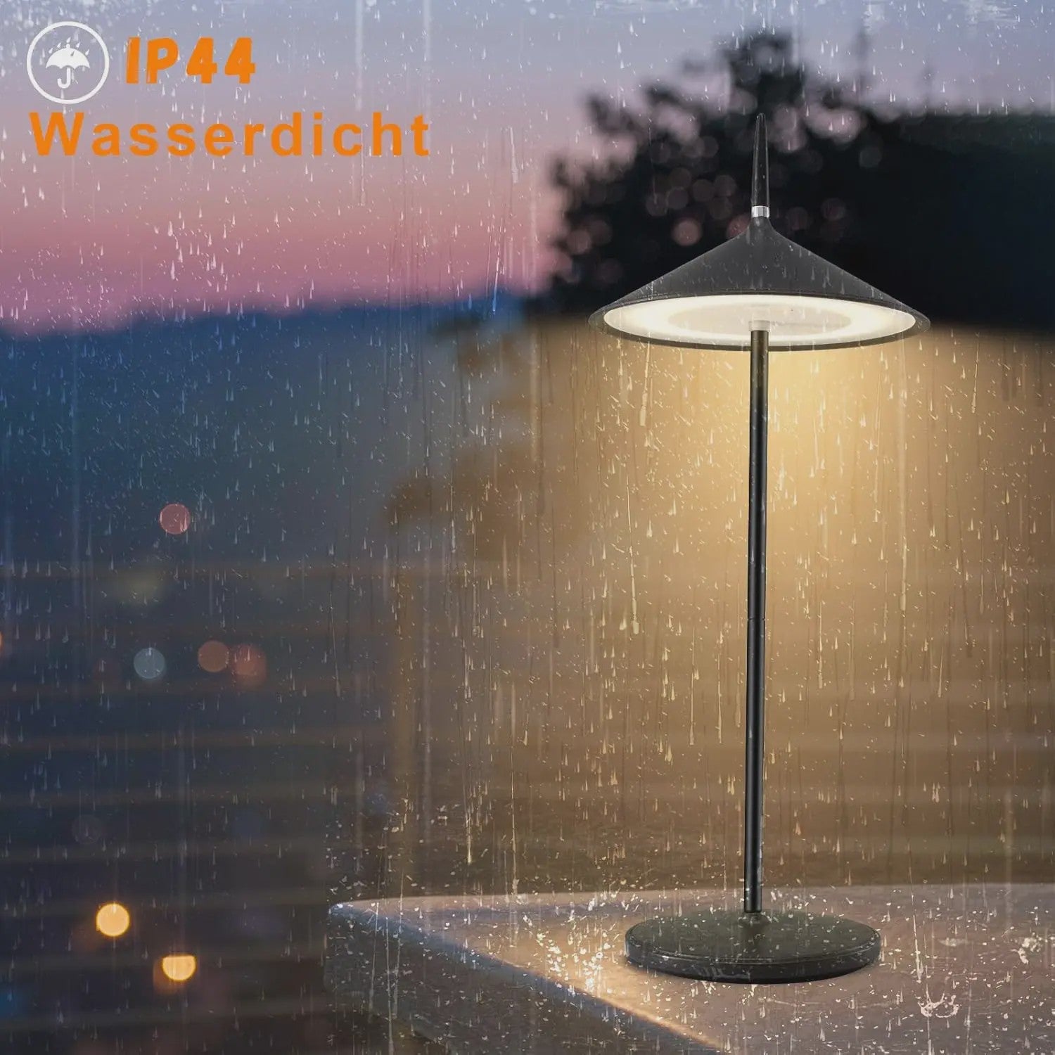 Draadloze LED Tafellamp Oplaadbaar met USB-C, Dimbaar & Waterdicht (IP44)