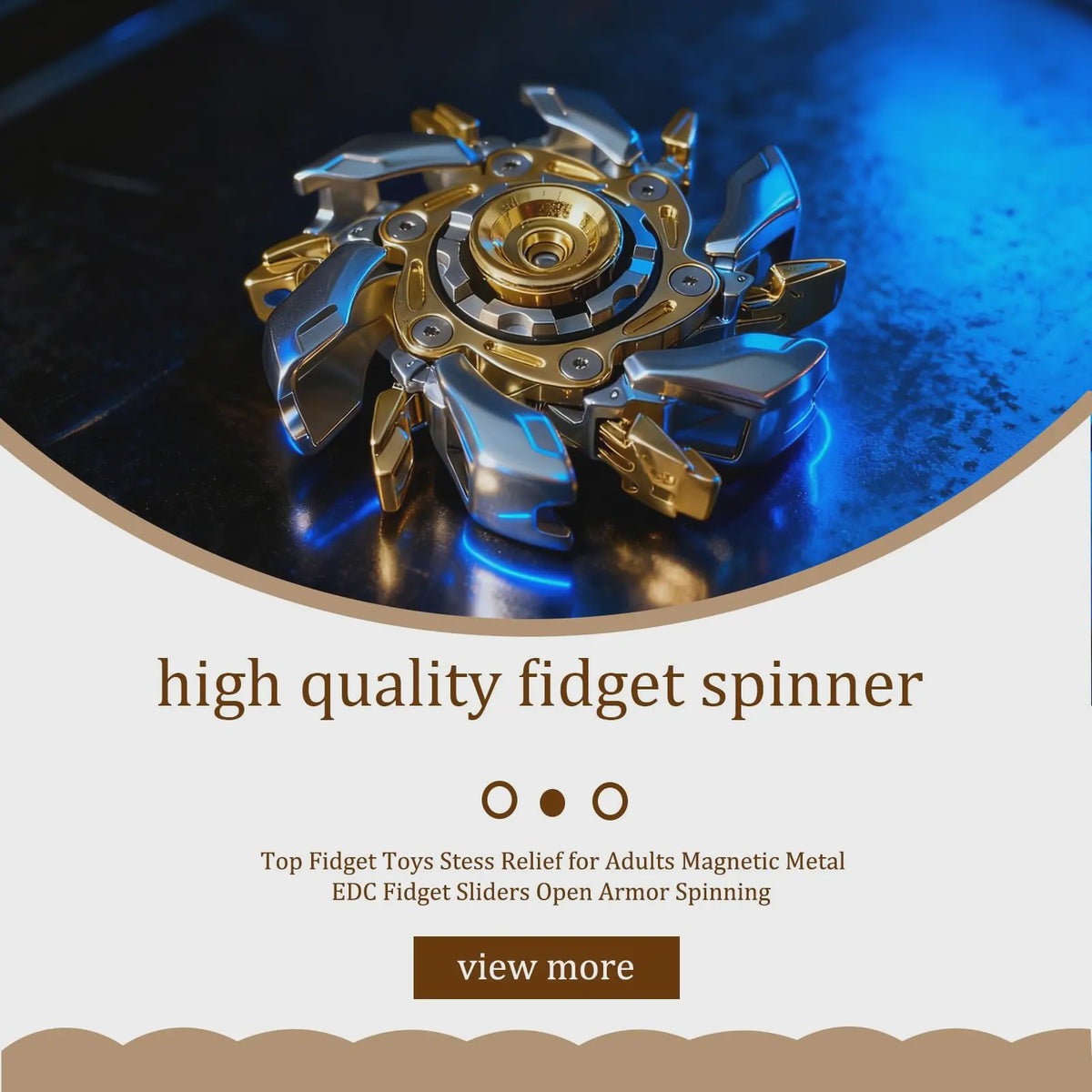 Premium Metalen Deformeerbare Fidget Spinner - EDC Hand Spinner voor Volwassenen - Anti-Stress Vingertop Gyro Speelgoed