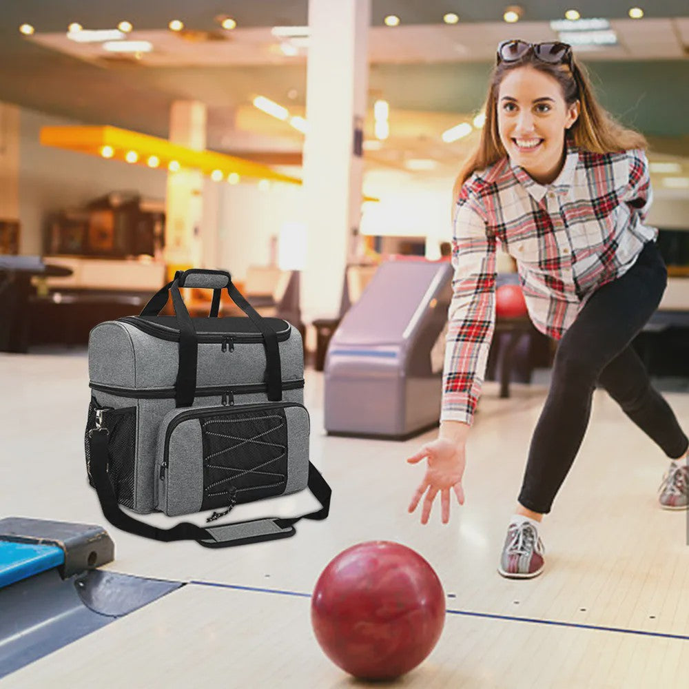 Draagbare Bowlingtas voor 2 Ballen en Schoenen