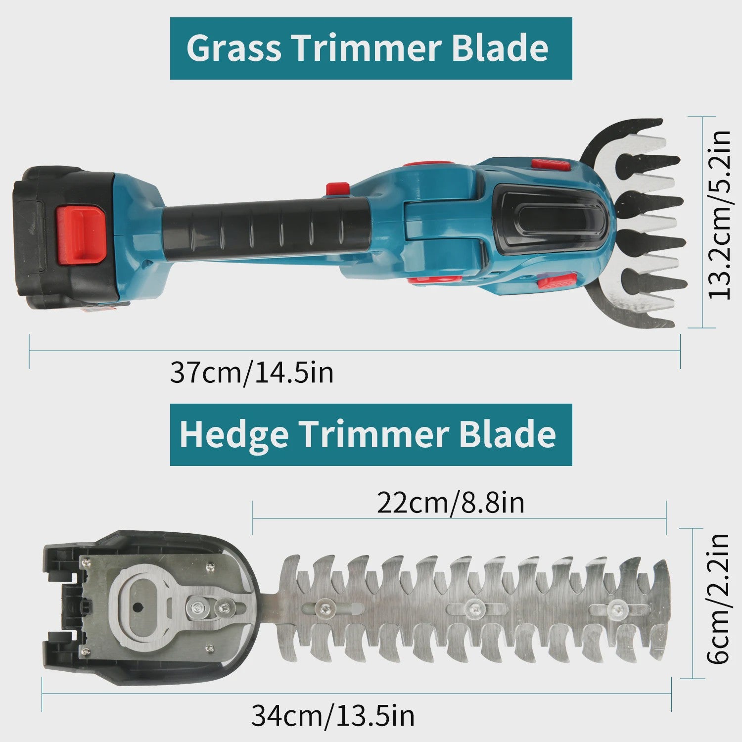 24V Draadloze Snoeischaar & Grasmaaier 2-in-1 met Lithium-Ion Batterij