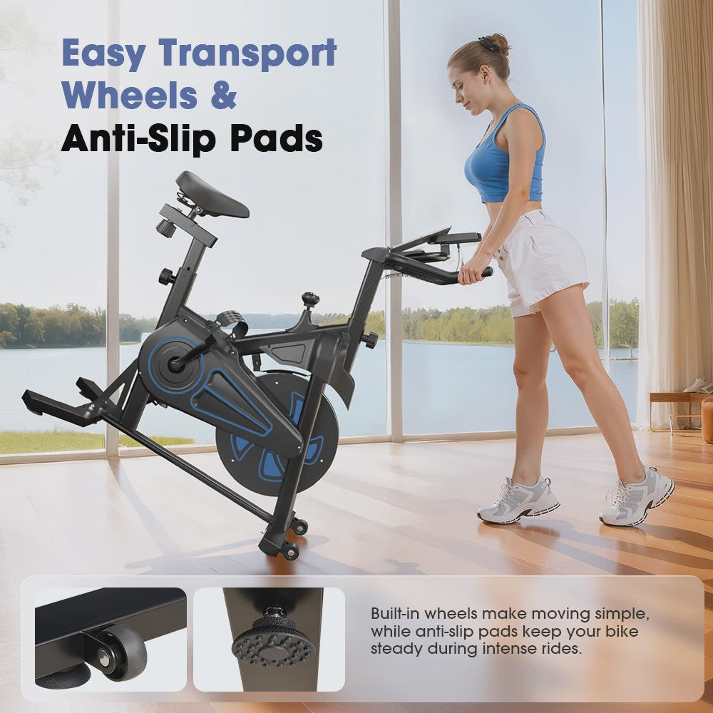 Formill QK116C Hometrainer - Magnetische Spin Bike met 12kg Vliegwiel & LCD Display