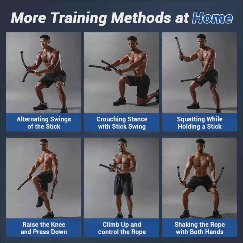 UMAY Draadloze Fitness Battle Rope - Krachttraining voor Core, Bovenlichaam & Full Body