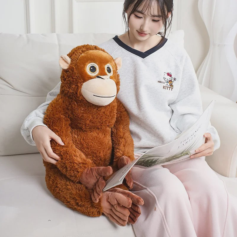 Zachte Pluche Aap Knuffel - Gorilla, Chimpansee, Orang-oetan - 30-90cm - Cadeau & Decoratie