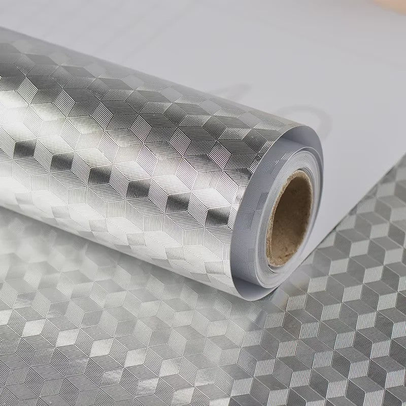 Keuken Sticker - Hittebestendig, Waterdicht & Oliebestendig - Aluminium Folie Look