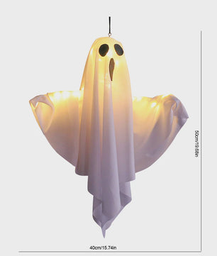 Halloween Hangende Spook met LED Verlichting - Spookachtige Decoratie voor Binnen en Buiten